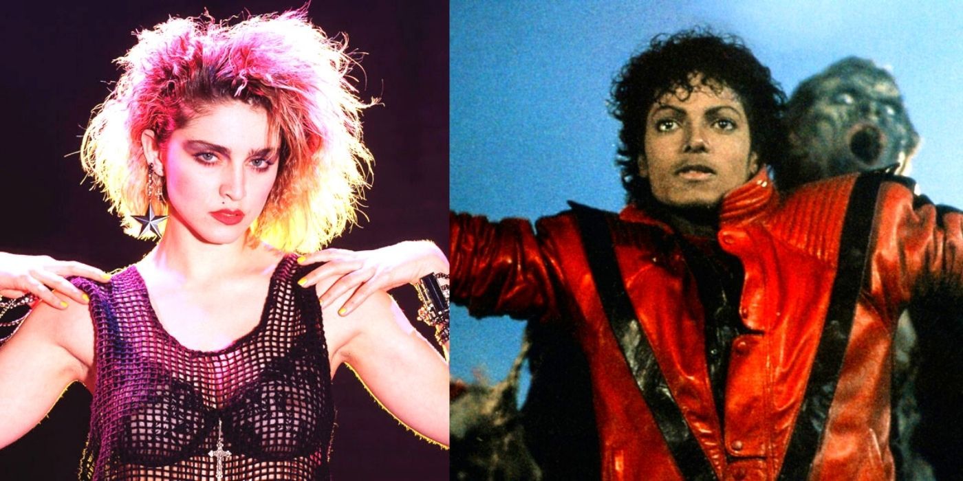 Collage representing 1980s music charts and hit singles