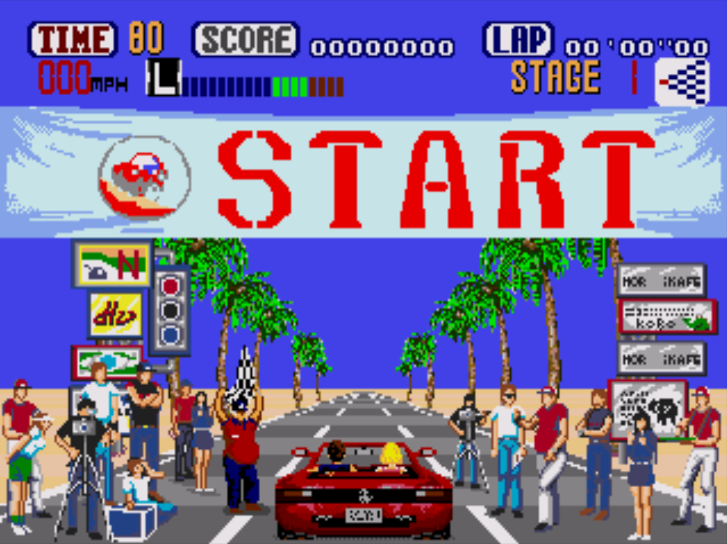 screenshot out run mega drive game