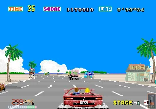 screenshot out run mega drive game