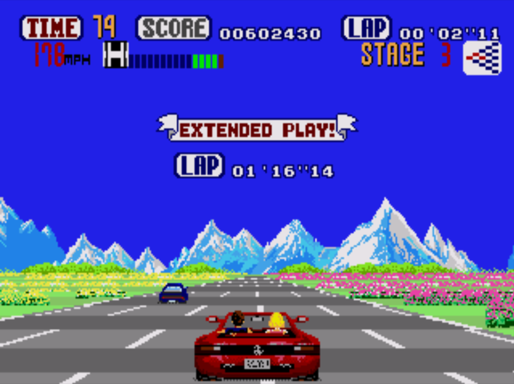 screenshot out run mega drive game