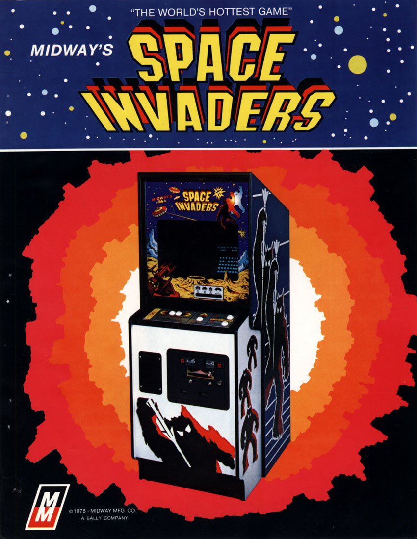 space invaders arcade machine 1980s