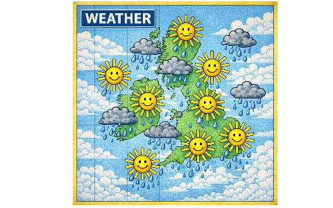 Sunny weather map